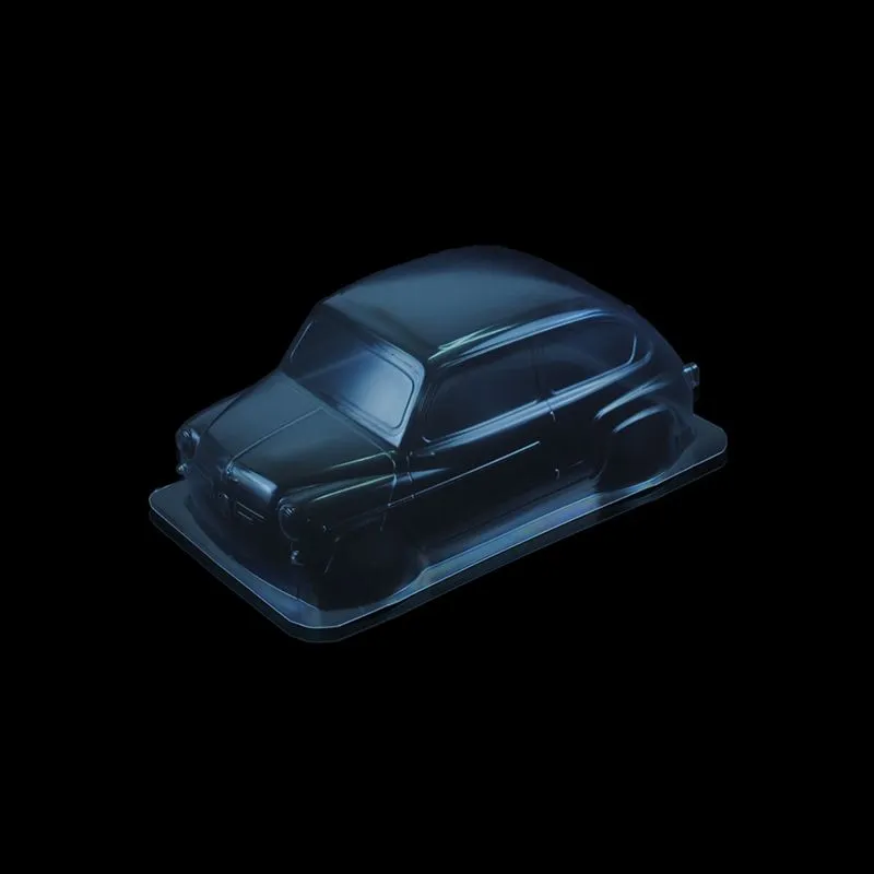1/10 Lexan Clear RC Car Body Shell for  MINI FIAT 600D WB 210mm