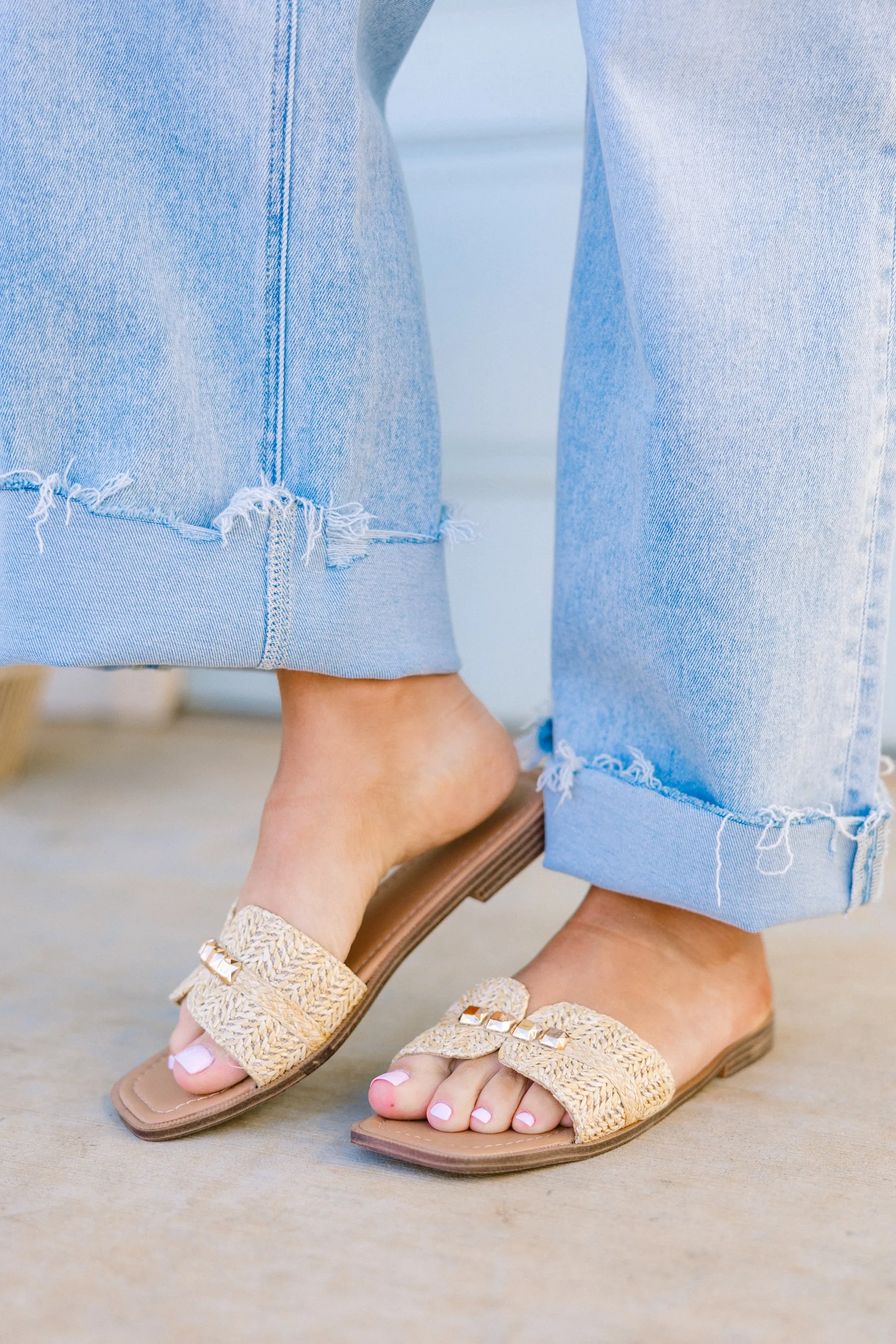 Across The Boardwalk Sandals, Natural