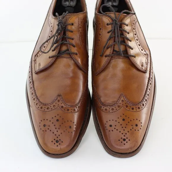 Allen Edmonds Wingtip Derby Oxford Walnut Leather Men's (US 9)