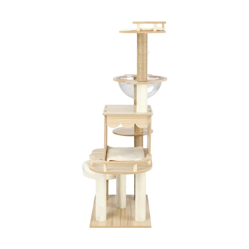 Alopet 131 cm Cat Tree with Scratching Post Cat Condo Ladder