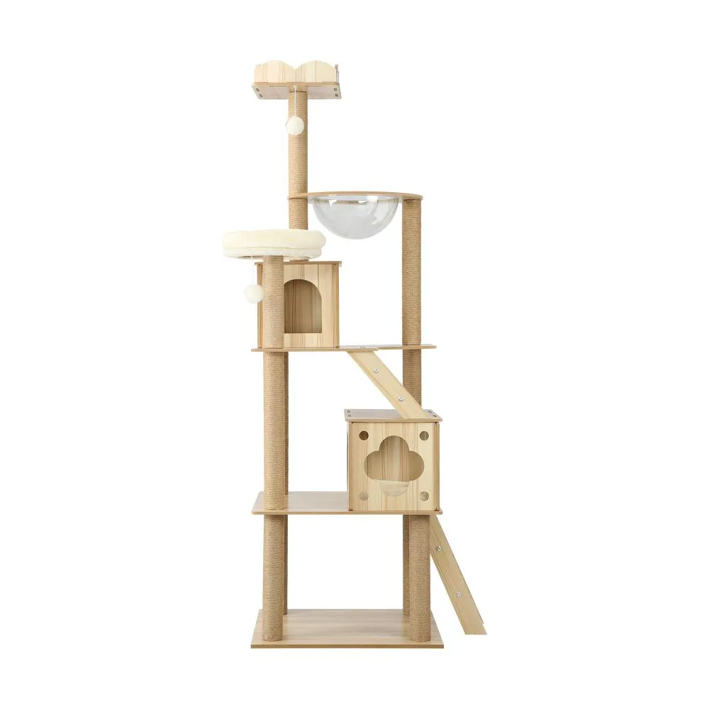 Alopet 190cm Wooden Cat Tree with Ladder