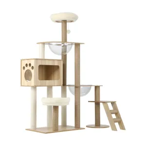 Alopet Cat Tree Scratcher Cats Condo Wood 142cm
