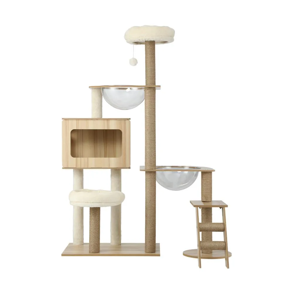Alopet Cat Tree Scratcher Cats Condo Wood 142cm