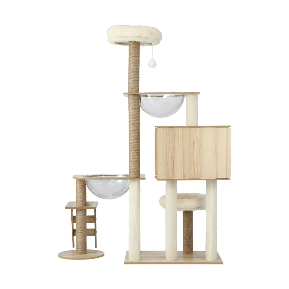 Alopet Cat Tree Scratcher Cats Condo Wood 142cm
