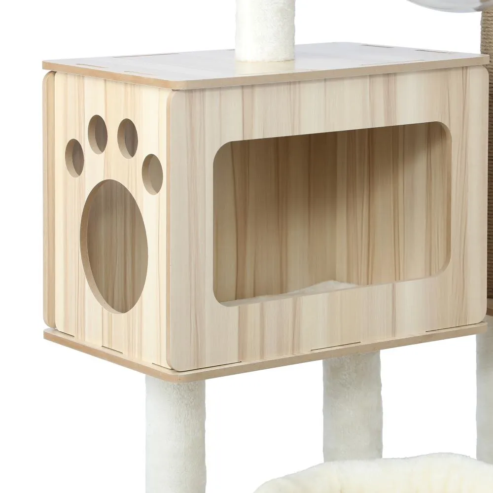 Alopet Cat Tree Scratcher Cats Condo Wood 142cm