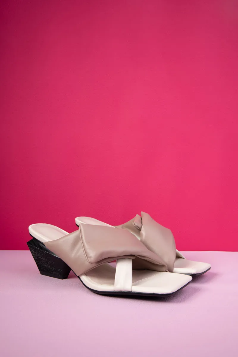 Amaryllis Wrap Strap Leather Sandal - Taupe