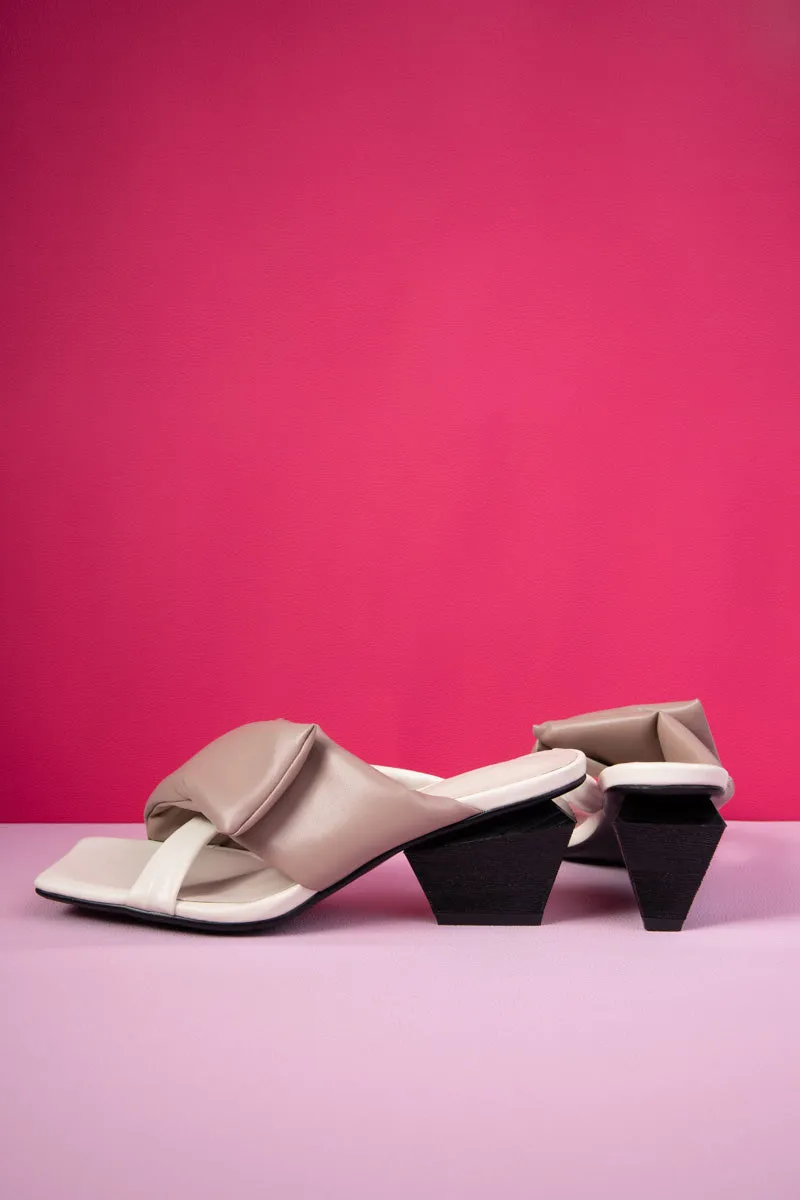 Amaryllis Wrap Strap Leather Sandal - Taupe