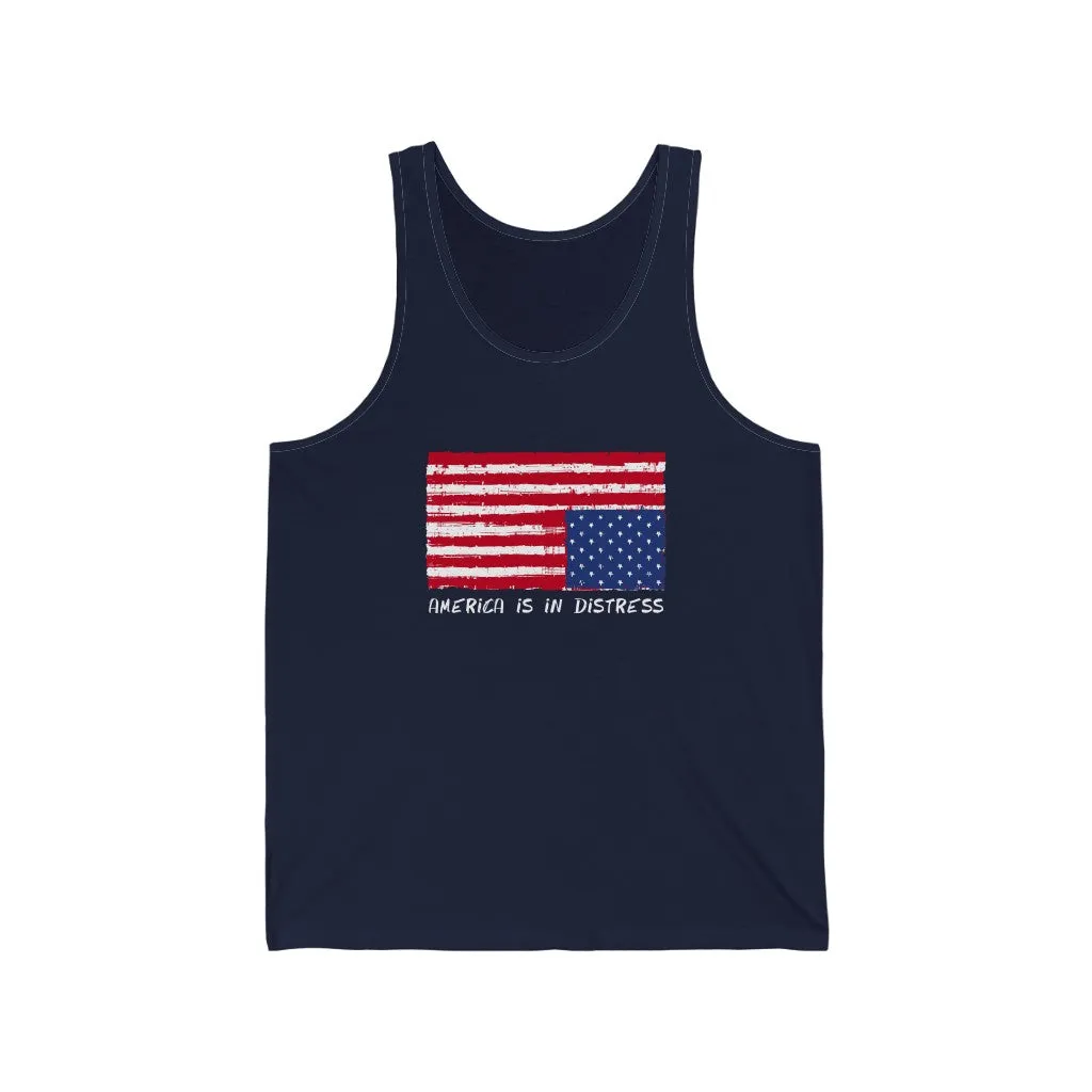 AMERICA IN DISTRESS - Unisex Jersey Tank