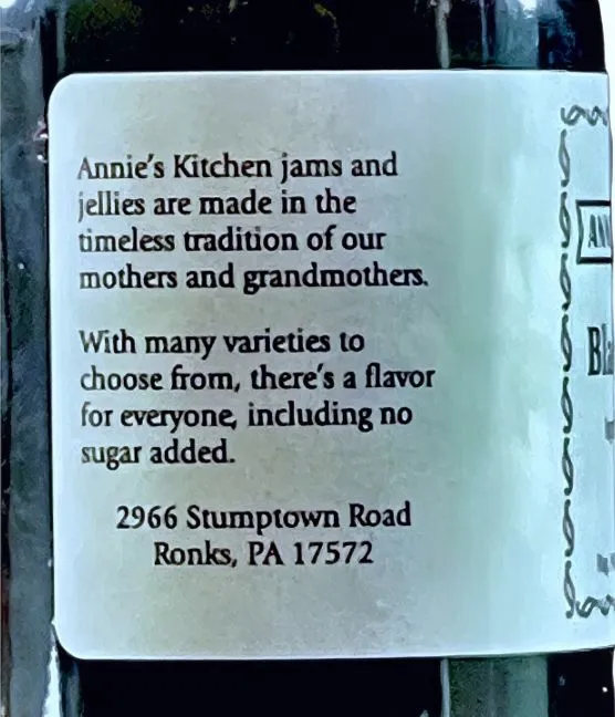 Annie's Kitchen Black Raspberry Jelly