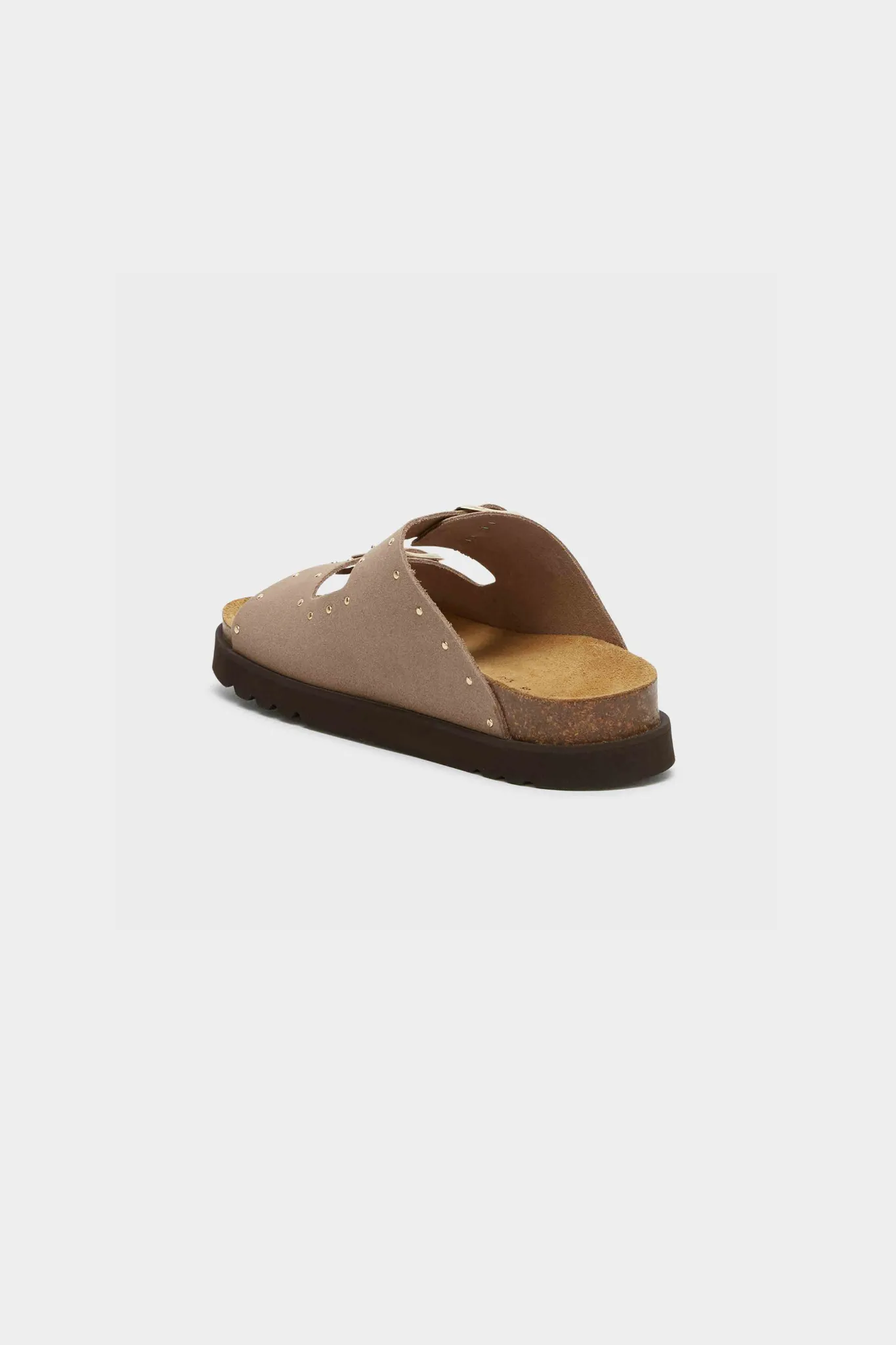 BEATRIZ SANDAL SUEDE - DARK BEIGE/GOLD
