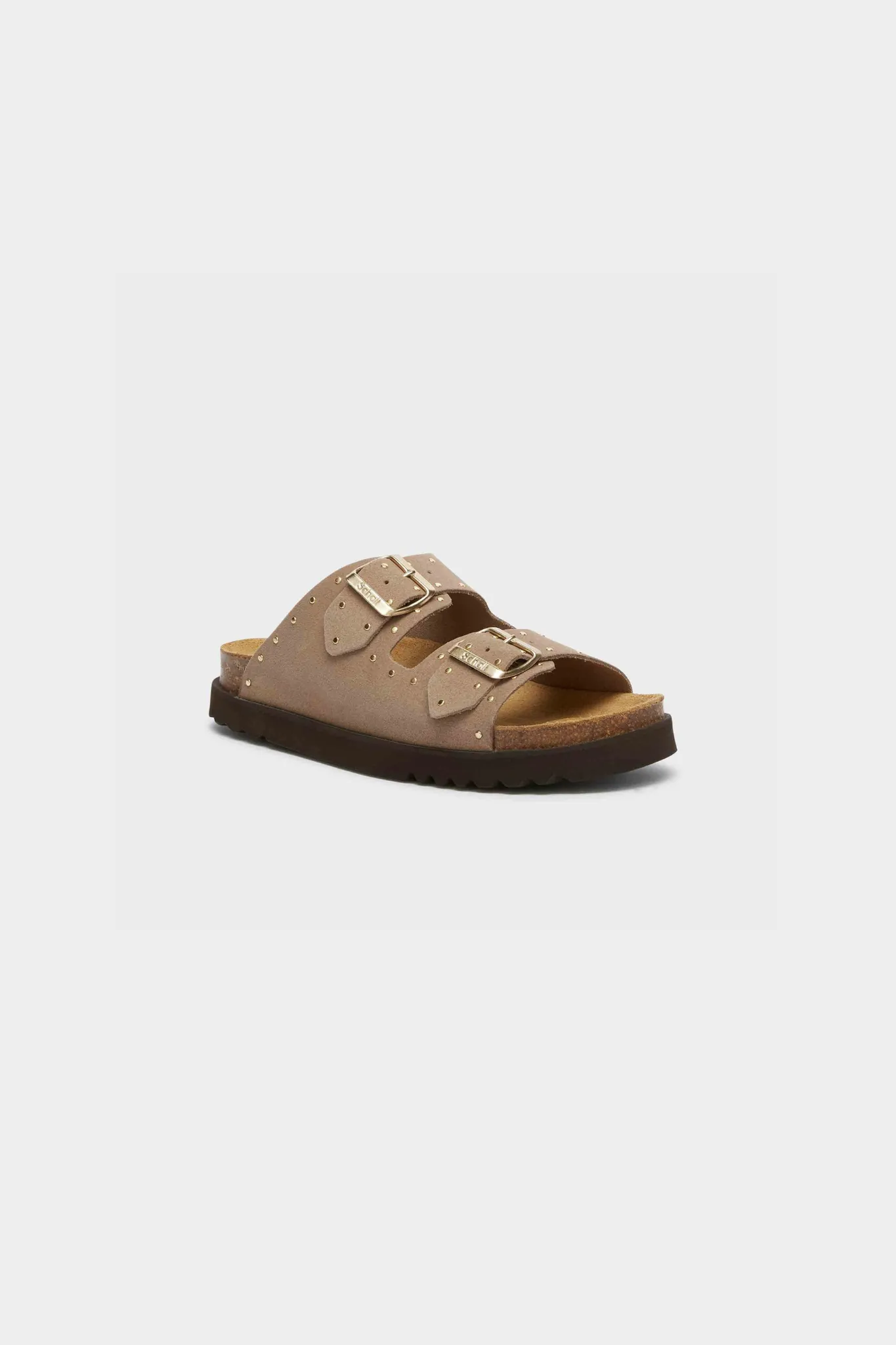 BEATRIZ SANDAL SUEDE - DARK BEIGE/GOLD
