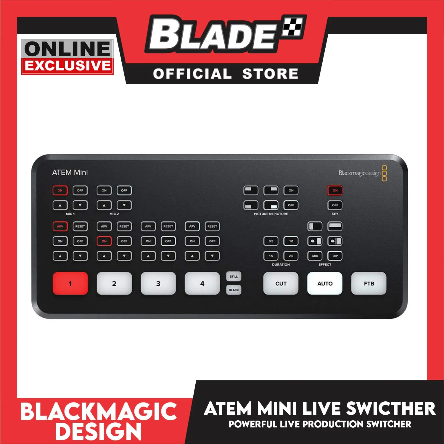Blackmagic Design Atem Mini HDMI Live Switcher Stream Live Broadcast Switcher Controller