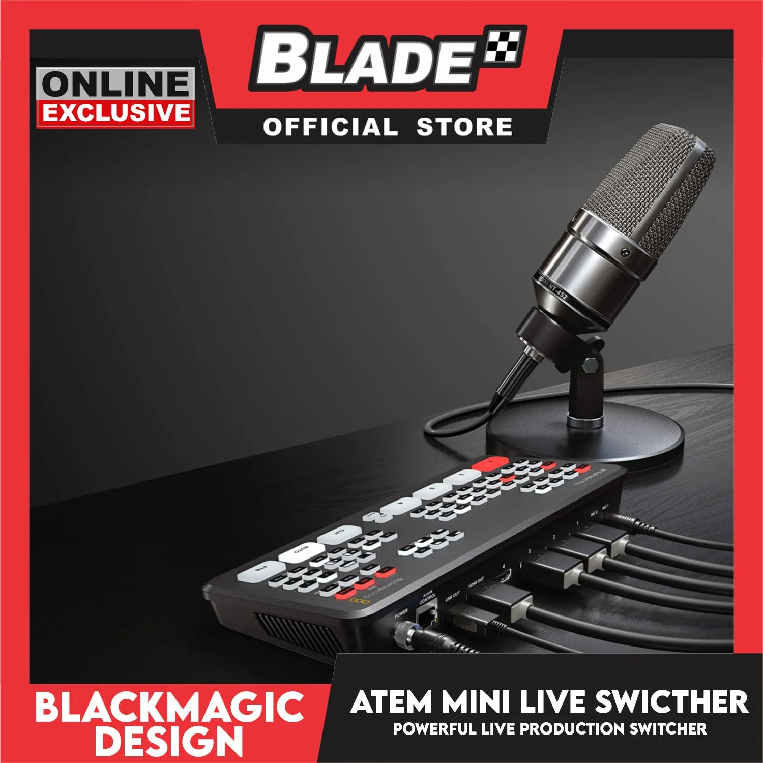 Blackmagic Design Atem Mini HDMI Live Switcher Stream Live Broadcast Switcher Controller