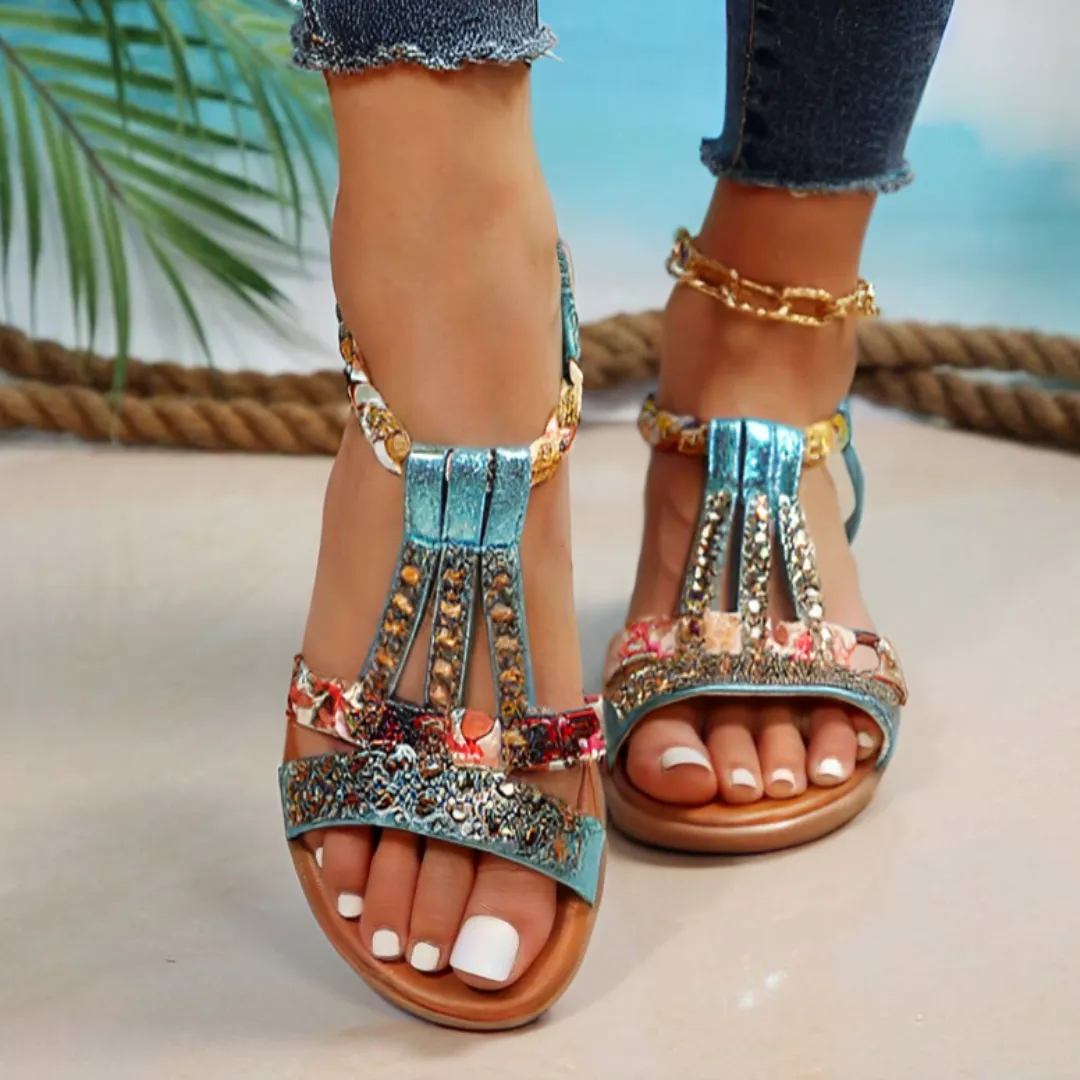 Boho Sandals | Floral & Embellished | Comfortable & Chic