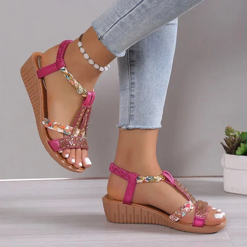 Boho Sandals | Floral & Embellished | Comfortable & Chic