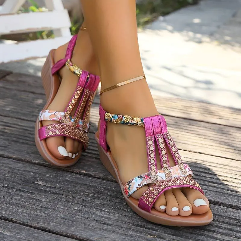 Boho Sandals | Floral & Embellished | Comfortable & Chic