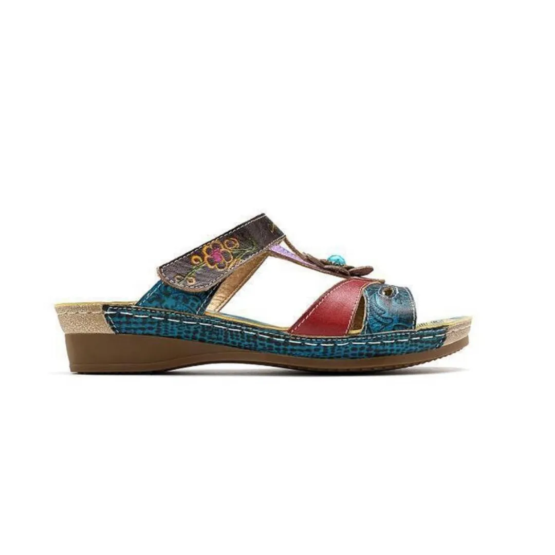 Boho Slip-On Sandals | Multicolor | Comfortable & Stylish
