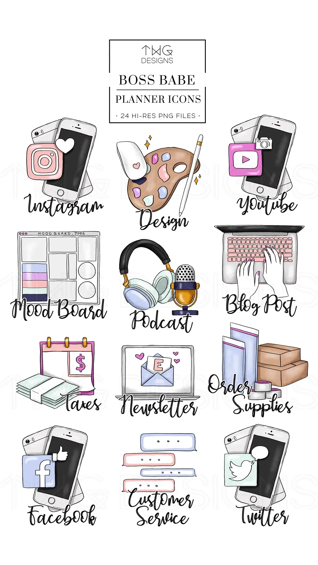 Boss Babe - To Do Planner Icons