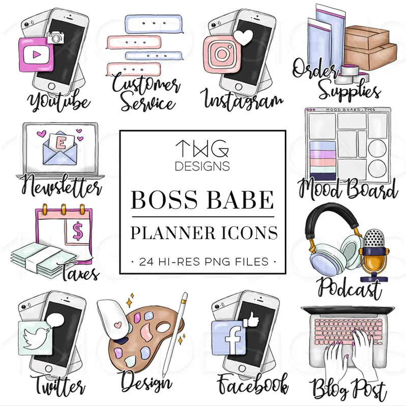 Boss Babe - To Do Planner Icons