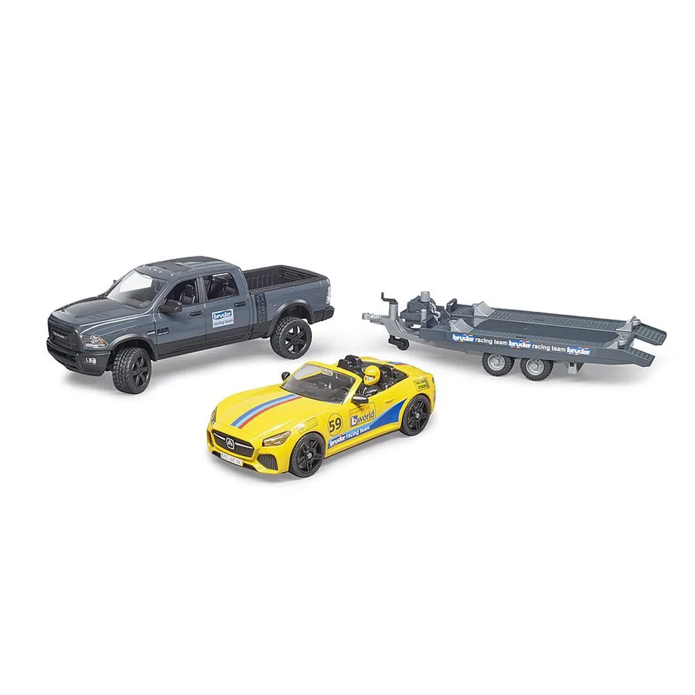 Bruder Leisure Time - RAM 2500 Power Wagon & Bruder Road Racing Team