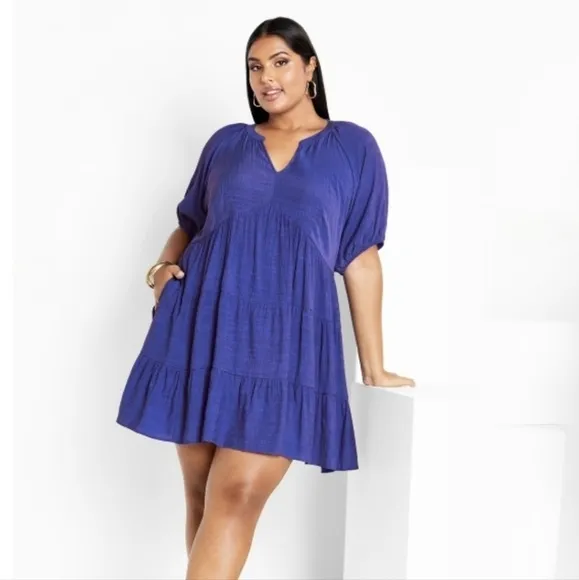 CITY CHIC NWT Kara Dress Marine womens plus size 16 NEW