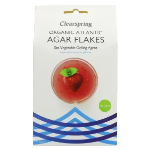 Clearspring | Agar Agar Flakes Gelling Agent - Atlantic agar agar. Organic | 30g