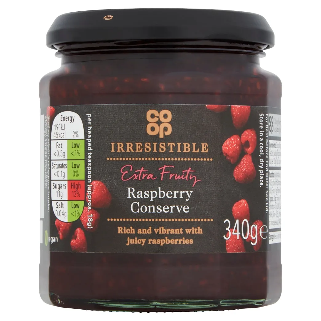 Co Op Raspberry Conserve 340G