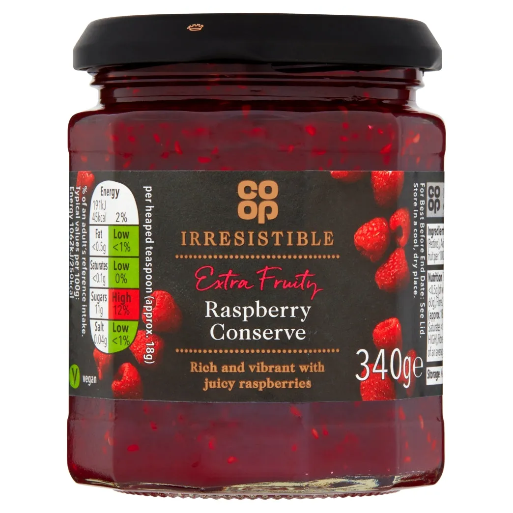 Co Op Raspberry Conserve 340G