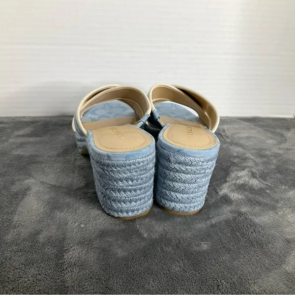 Coach Sloan Espadrille Sandals Chambray Size 9.5 Spring Easter Weddings