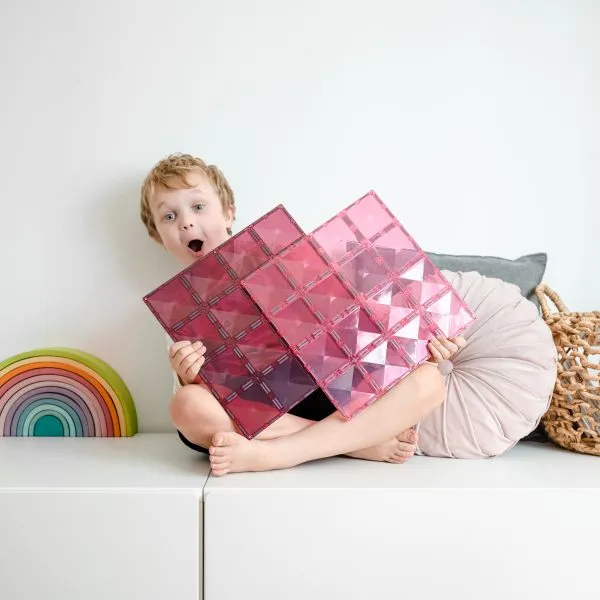 Connetix Tiles - 2 Piece Base Plate Pink & Berry Pack