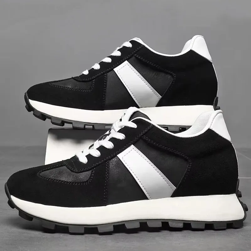 Cow Suede Leather Sneakers For Men Sport Shoes