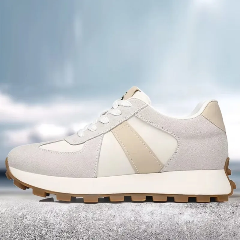 Cow Suede Leather Sneakers For Men Sport Shoes