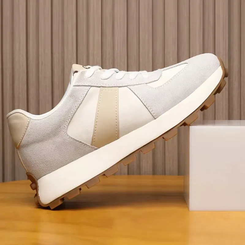 Cow Suede Leather Sneakers For Men Sport Shoes