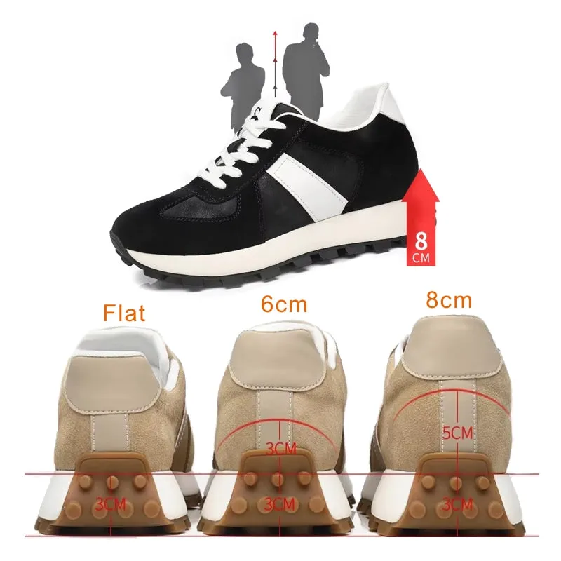 Cow Suede Leather Sneakers For Men Sport Shoes