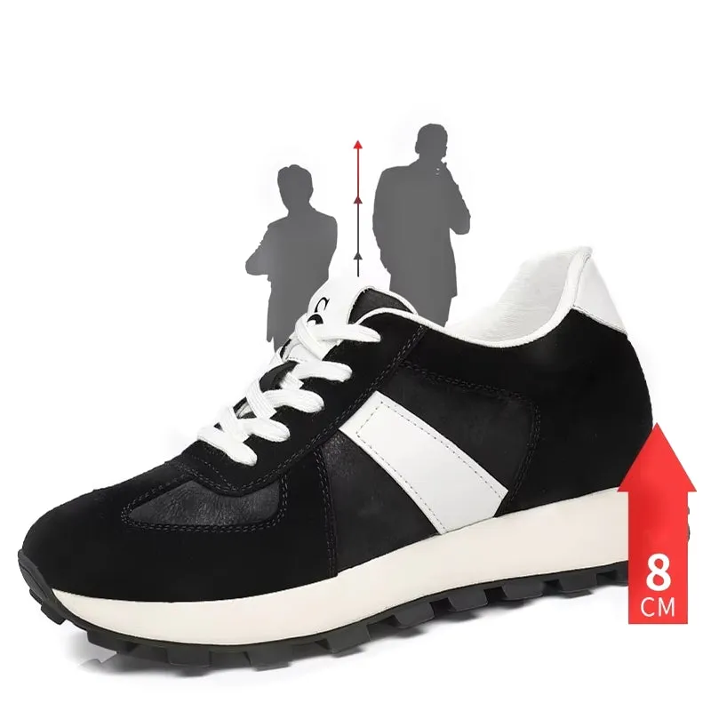 Cow Suede Leather Sneakers For Men Sport Shoes