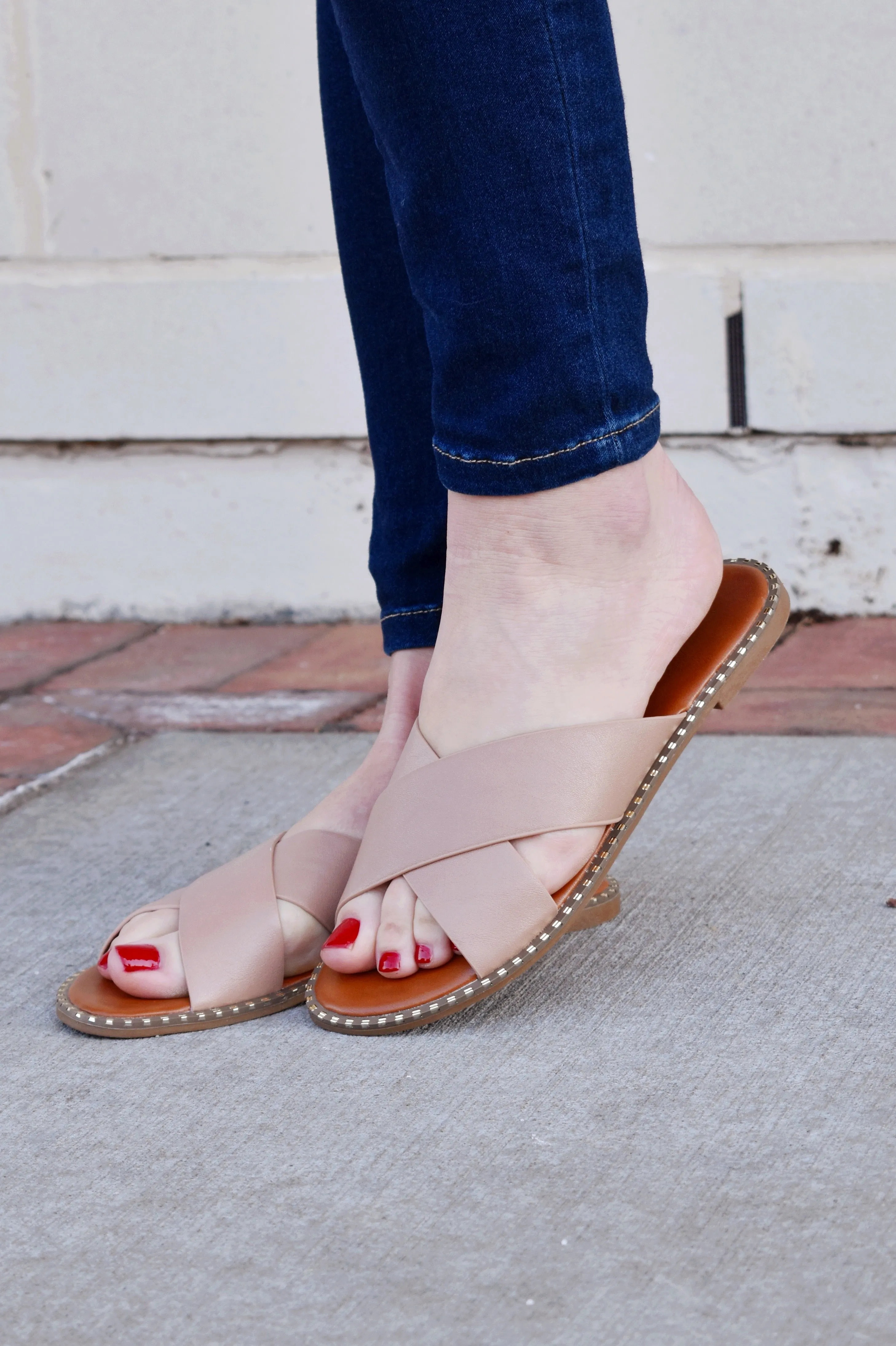 Cross Cross Natural Sandals