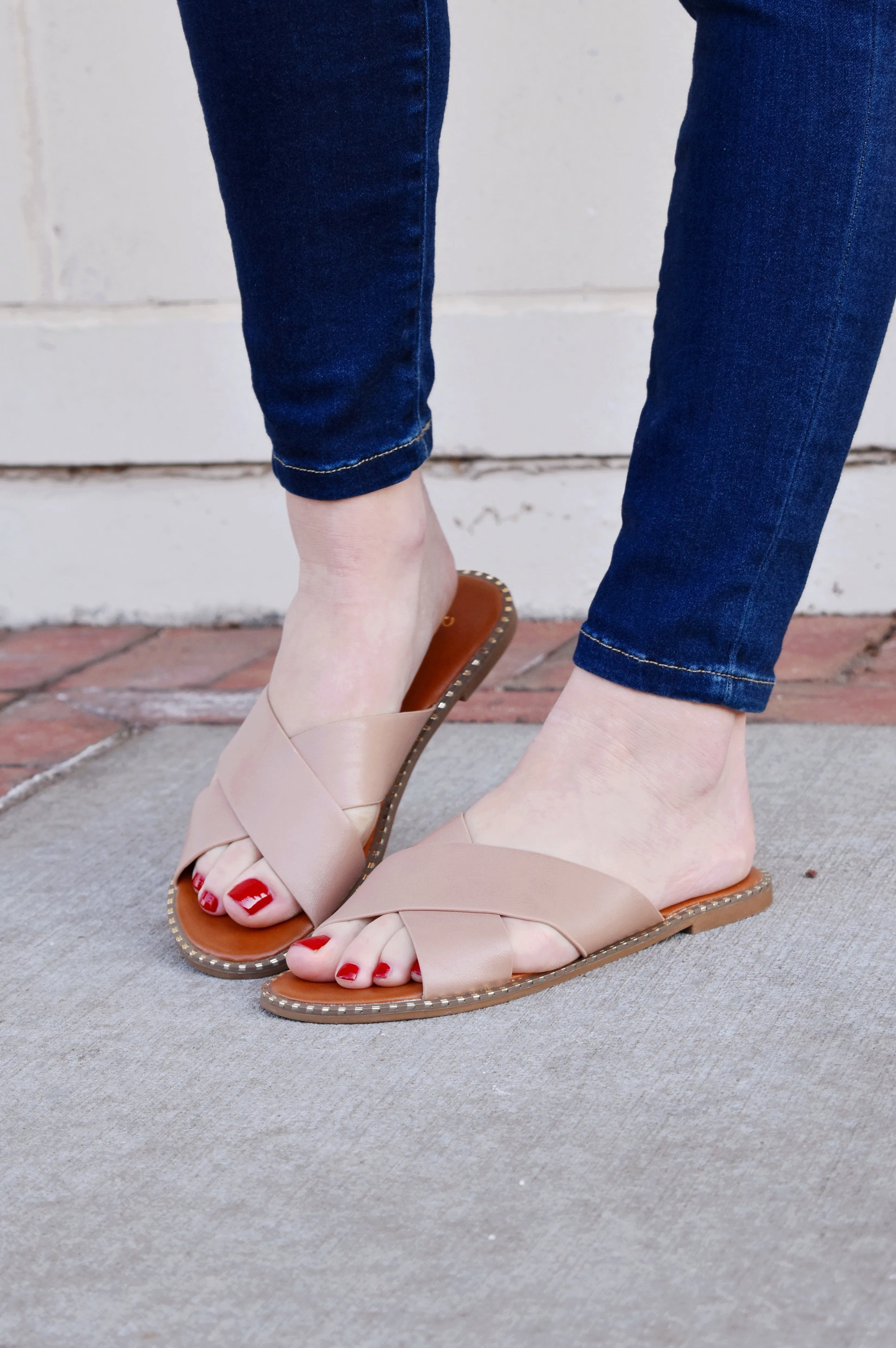Cross Cross Natural Sandals