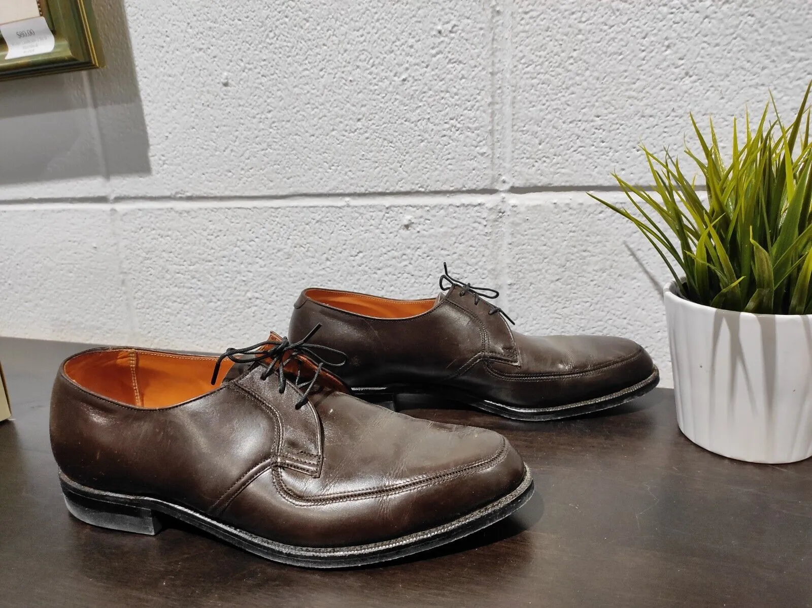 Eatonia Brown Men's  Longwing Wingtip Shoes Brogue Derby Vibram Goodyear Welted