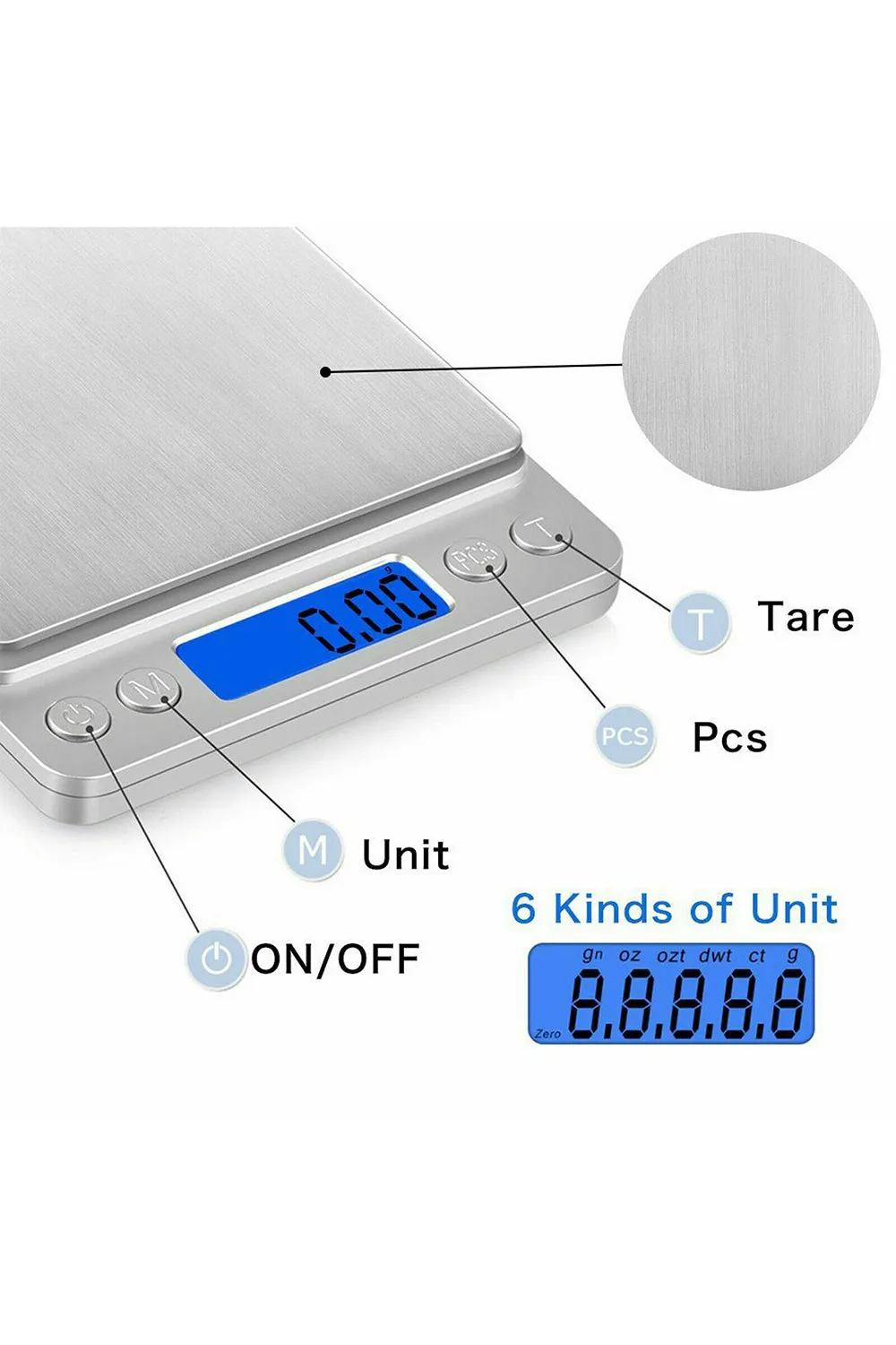 Electronic Digital Kitchen Scales - 10/20/30 Pack