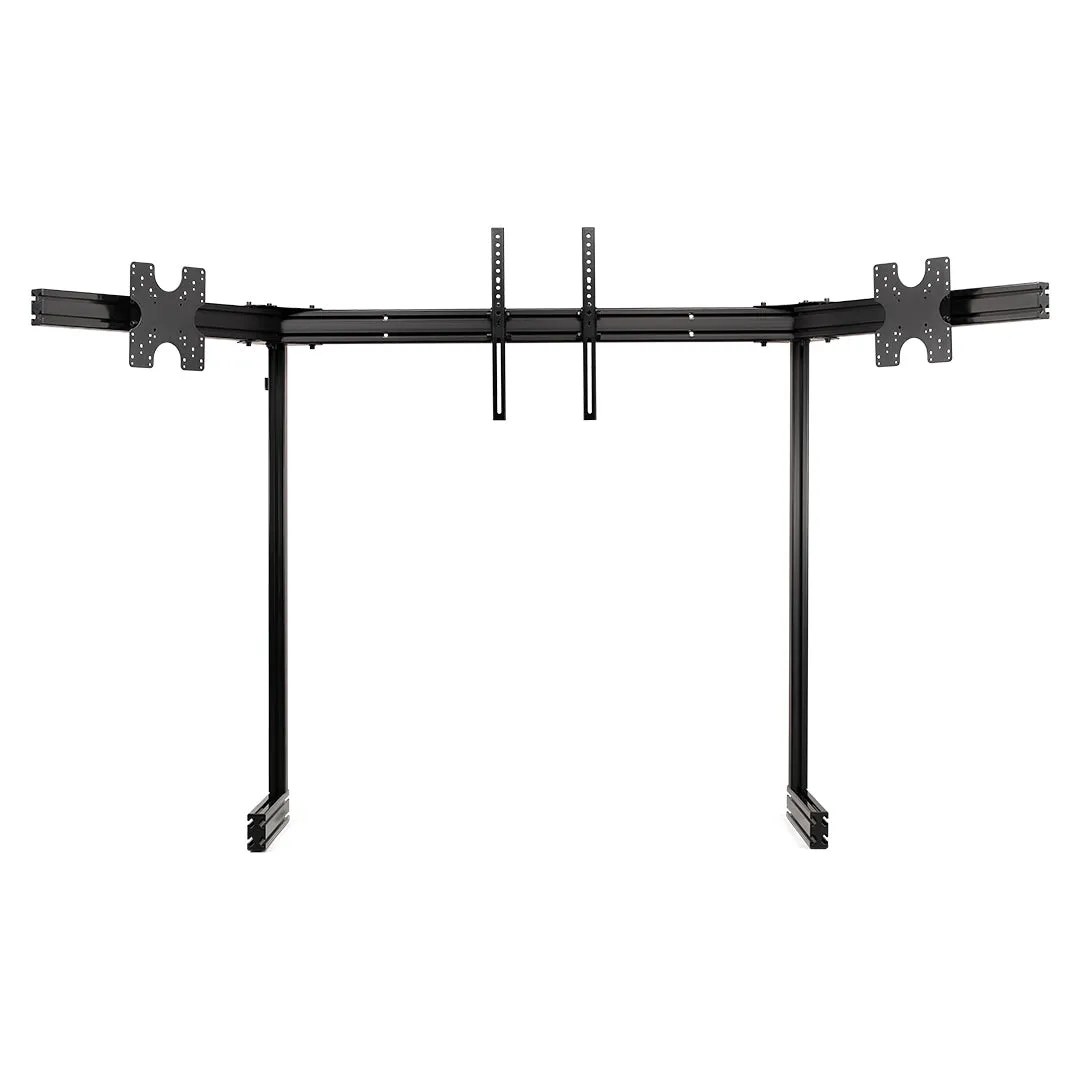 Elite Free Standing Complete Triple Monitor Stand - Black Edition