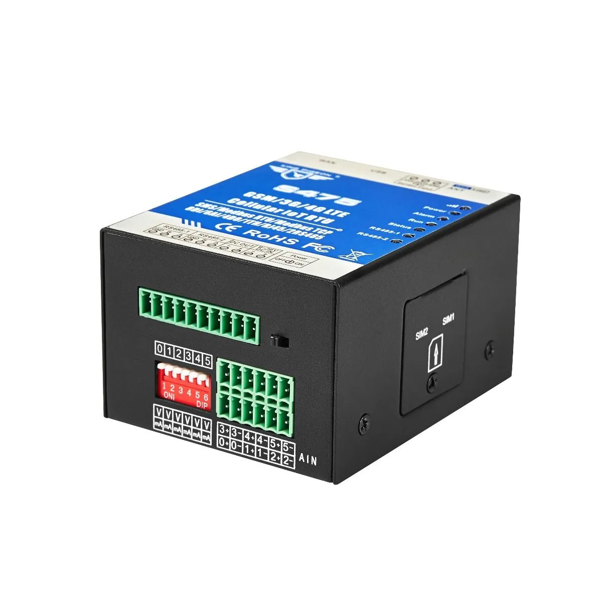 Ethernet Remote Controller (8DIN,6AIN/PT100,4Relay,1TH,USB,2 RS485,320 Extend I/O tags)