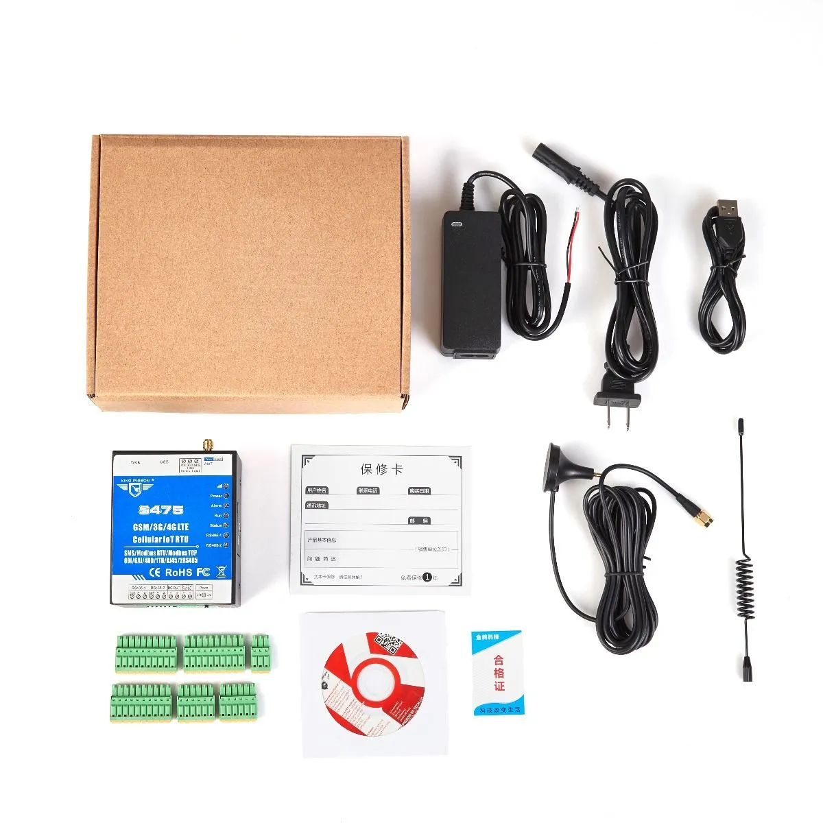 Ethernet Remote Controller (8DIN,6AIN/PT100,4Relay,1TH,USB,2 RS485,320 Extend I/O tags)