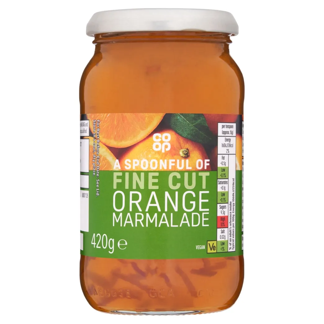 FCo Op ine Cut Orange Marmalade  420g