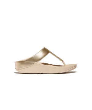 Fitflop Fino Glitterdust Metallic Toe-Post Sandals Platino