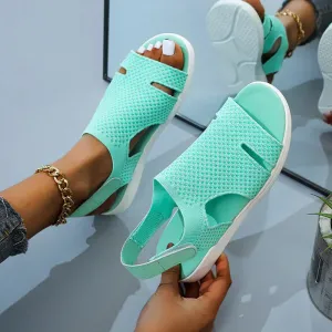 Glam Knit Rhinestone Sandals