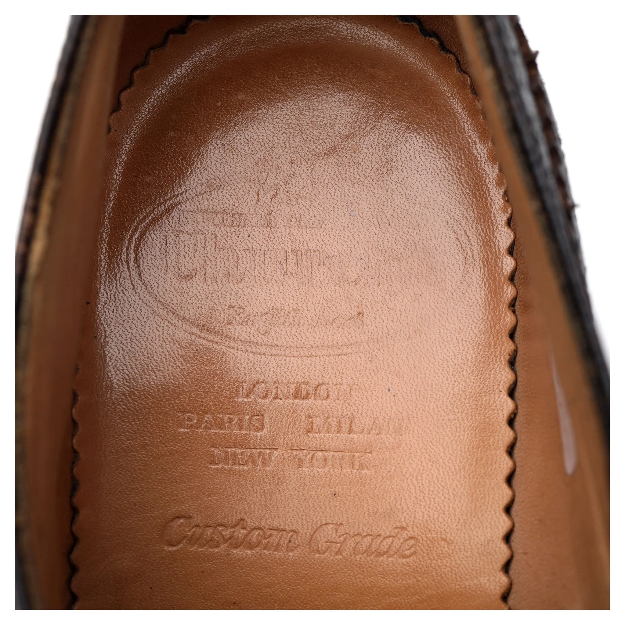 'Gorsley' Black Grain Leather Derby Brogues UK 6 G