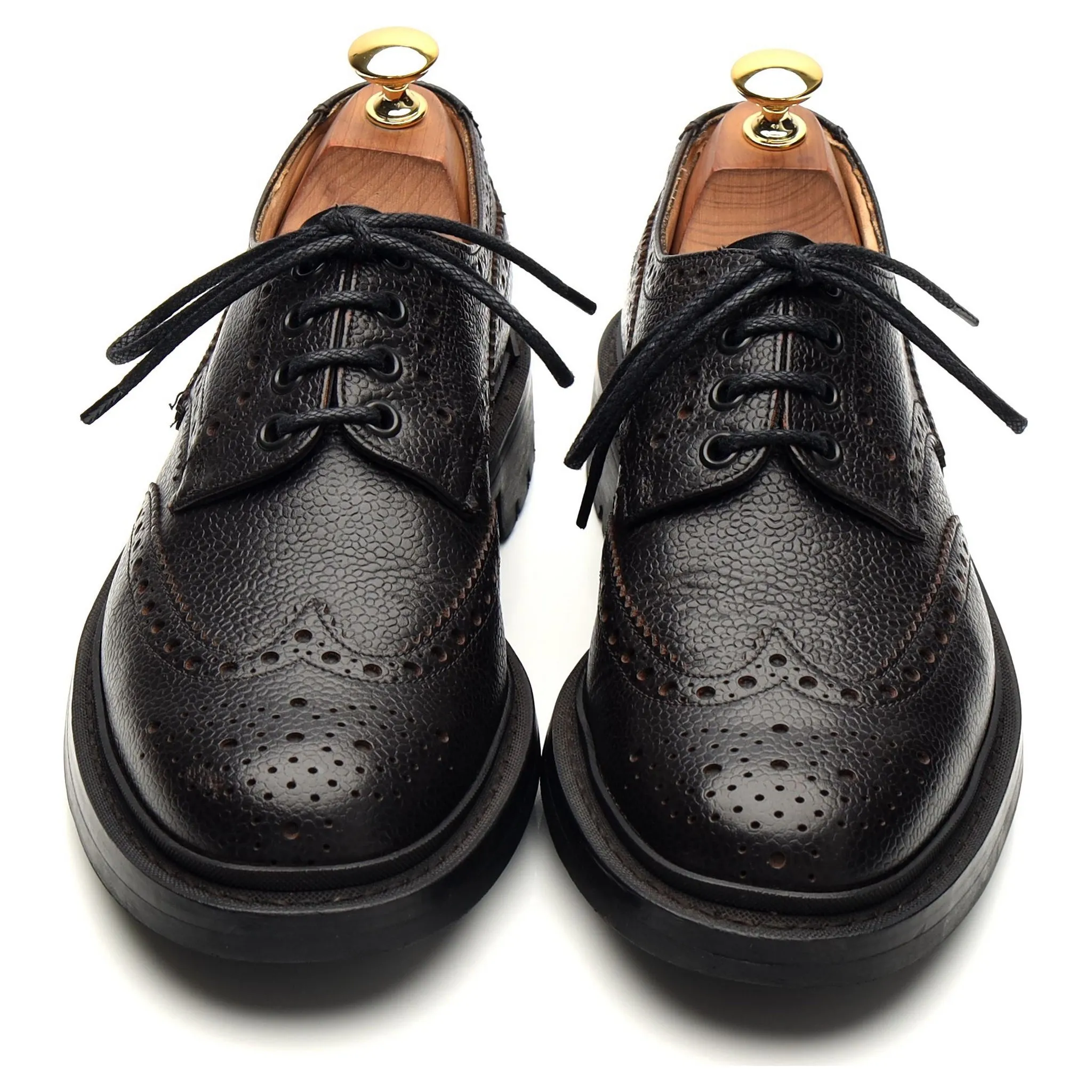 'Gorsley' Black Grain Leather Derby Brogues UK 6 G