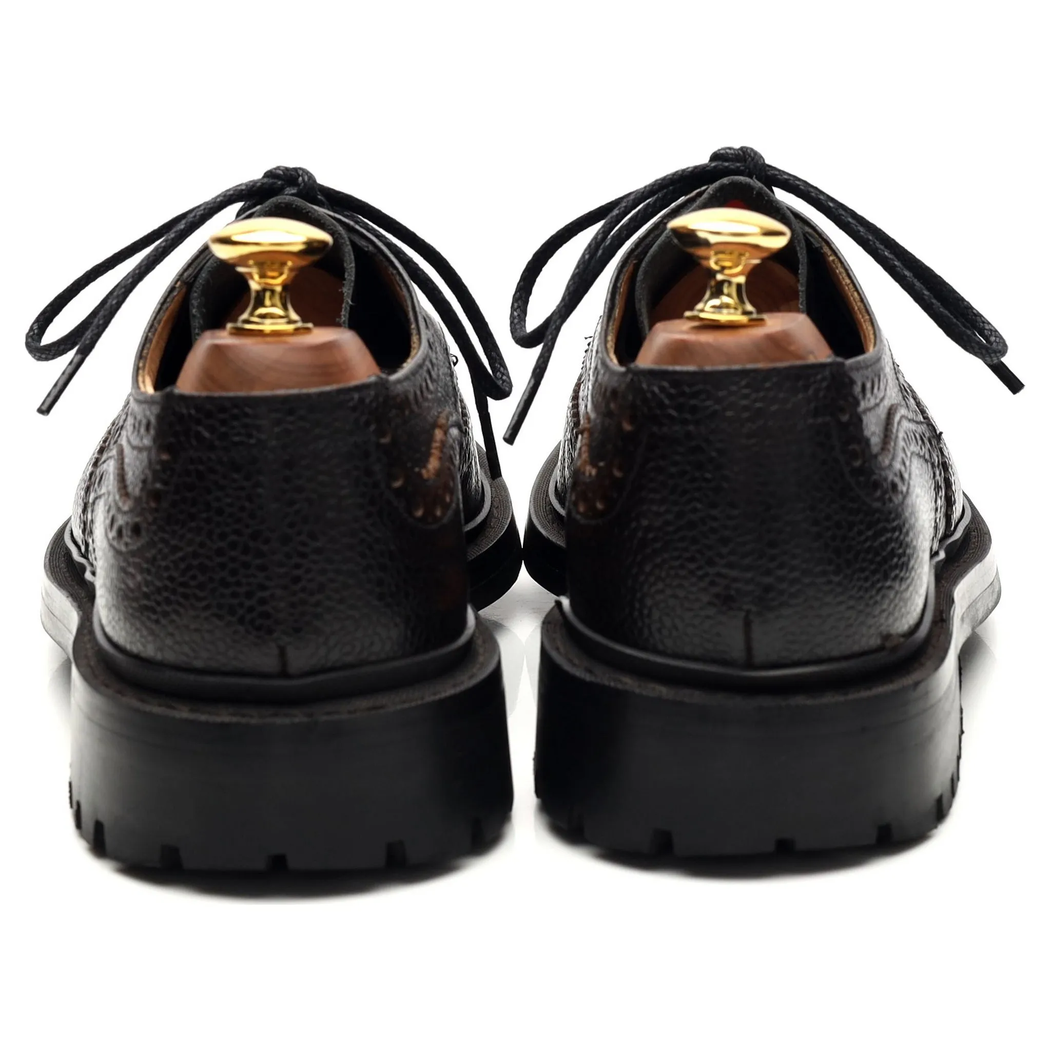 'Gorsley' Black Grain Leather Derby Brogues UK 6 G