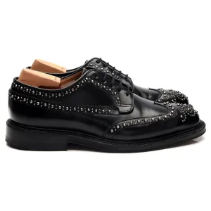 'Grafton Met' Black Leather Studded Derby Brogues UK 6 G