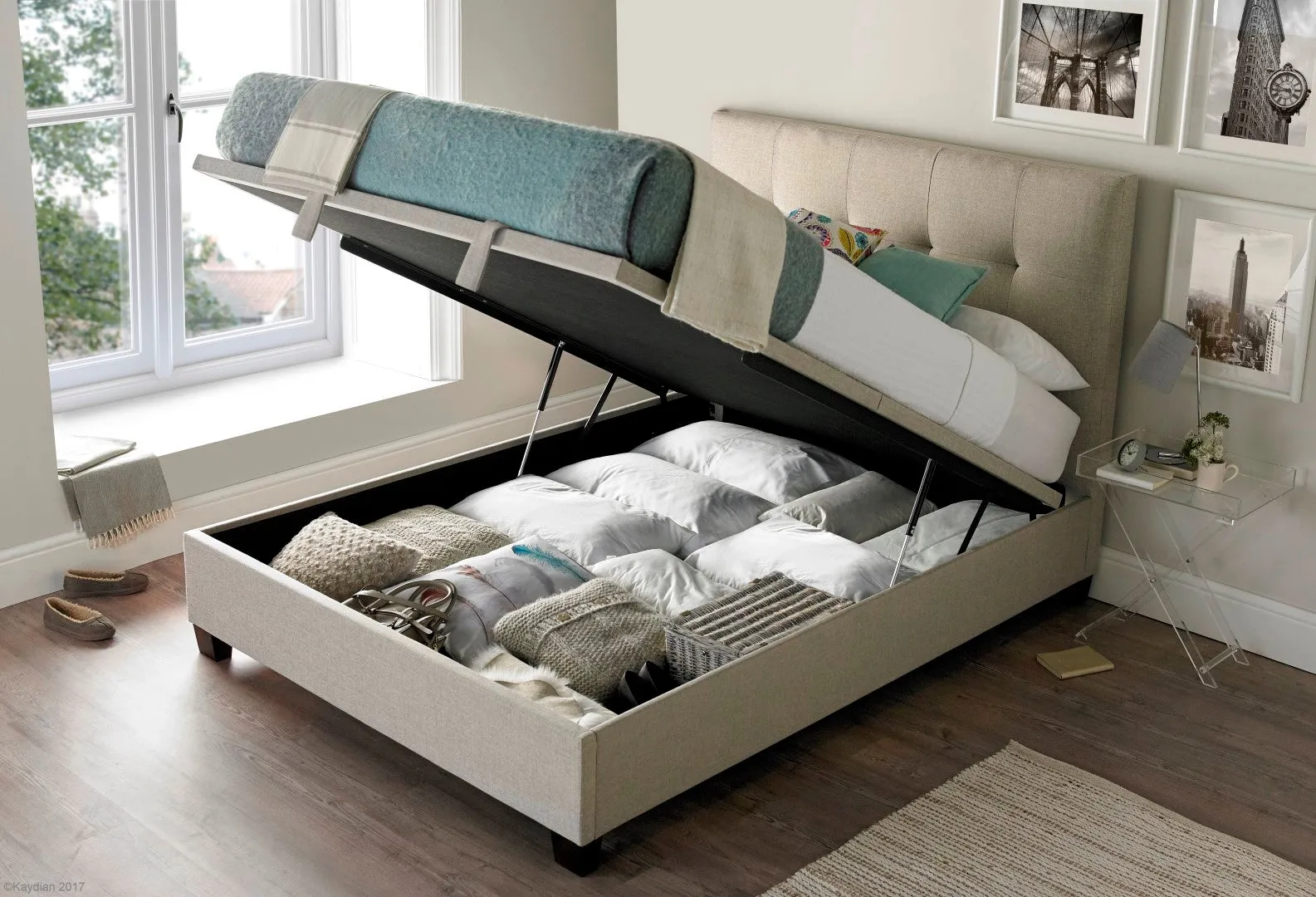 Hampshire 4FT 6 Divan Bed - Pendle Oatmeal